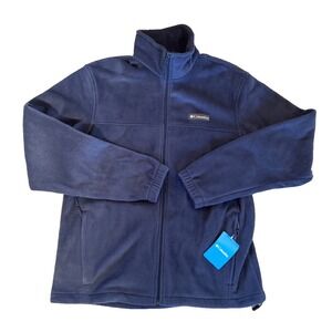Columbia Men's Navy Blue Fleece Full Zip Jacket‎ Cozy Soft Warm Sz Medium NWT!